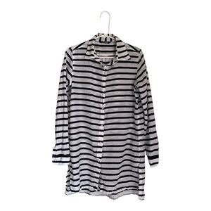 Ralph Lauren Navy and White Striped Shirt